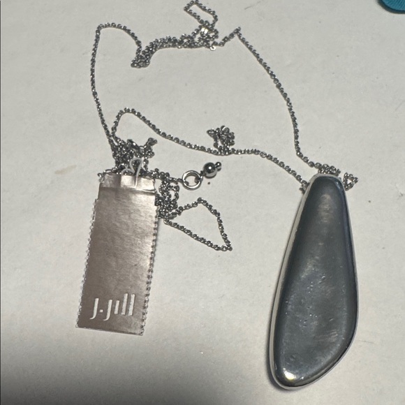 J. Jill Silver Tone Teardrop Pendant Necklace - Picture 6 of 8